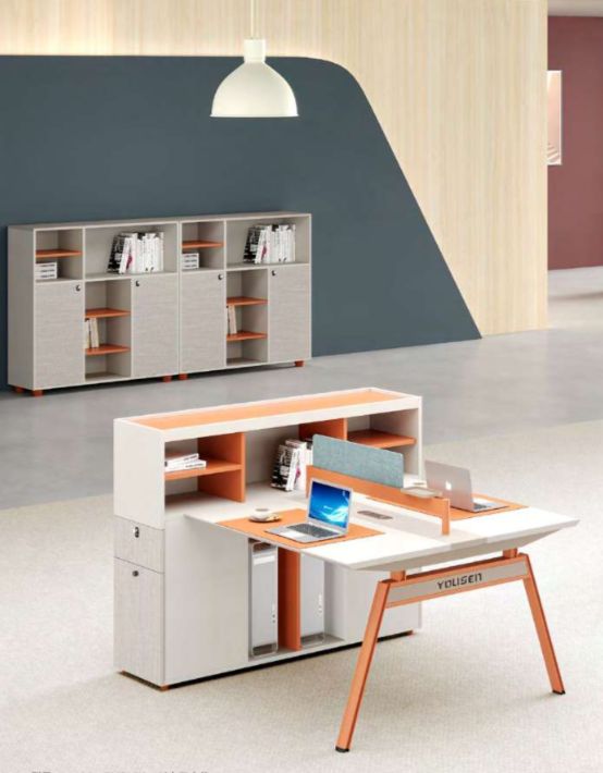 Dual Workspace Modular Office Desk with Storage