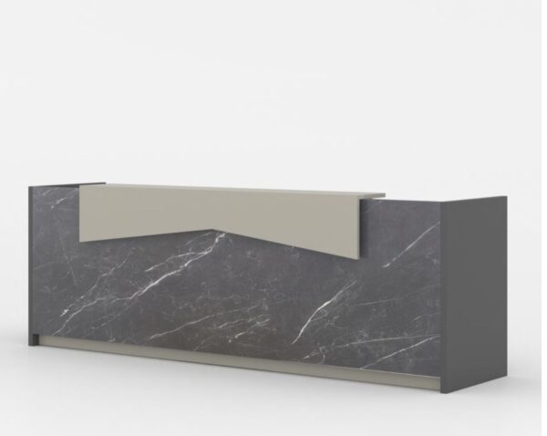 Modern Reception Desk with Marble Finish and Contemporary Design